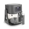 A modern gray and clear air fryer on a white background. Anteprima dell’immagine prodotto