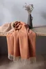 Biederlack Plaid mit Fransen Kaschmir Farbe henna-sand Produktbild-Vorschau 1