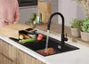 PRIMAGRAN Granitspüle Schwarz 90x50cm, Spülbecken 1 Becken Produktbild-Vorschau 6