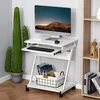 HOMCOM Bureau Informatique Roulant - Bureau Mobile - Table Voir les images du produit 7