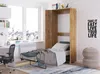 Wandbett Schrankbett TEDDY 90x200 Burgunder Eiche Vertikal Produktbild-Vorschau 1