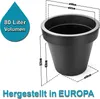 BigDean 3X Blumentopf XXL ø60 cm Classic anthrazit - mit Produktbild-Vorschau 6