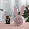 Nachtlicht,Kinder Wecker, mit niedlicher rosa Hasen, Snooze Produktbild-Vorschau 5