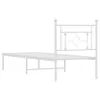 vidaXL Postel s čelem kovová bílá 80x200 cm Náhled obrázku produktu 7
