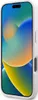 A white protective case for an iPhone is shown from a side angle, with the phone's screen displaying a colorful wallpaper. Náhled obrázku produktu
