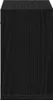 A side view of a black wooden shelf. Produktbild-Vorschau