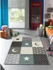 Kinderteppich Babyzimmer Mond Stern Punkte Pastel Blau Grau Produktbild-Vorschau 2