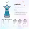A size chart for a child's costume, showing a dress and a headband with antennae. Produktbild-Vorschau