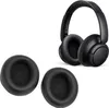 A pair of black headphones and two replacement ear pads are displayed on a white background. Anteprima dell’immagine prodotto