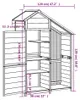 vidaXL Kůlna na nářadí hnědá 120x53,5x170 cm Borovicový Náhled obrázku produktu 7