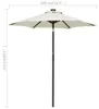 vidaXL Sonnenschirm mit LED-Beleuchtung Sandweiß 200x211 cm Produktbild-Vorschau 6