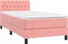 vidaXL Boxspringbett mit Matratze & LED Rosa 100x200 cm Produktbild-Vorschau 3