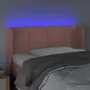 vidaXL LED Kopfteil Rosa 93x16x78/88 cm Samt Produktbild-Vorschau 4