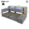 Stauraumbett mit LED-Beleuchtung, Aufbewahrung, Lattenrost, Produktbild-Vorschau 9