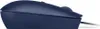 A side view of a dark blue Lenovo computer mouse on a white background. Produktbild-Vorschau