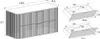 Mobile da bagno, rovere-noce, 120 x 51,7 x 41,5 cm Anteprima dell’immagine prodotto 2