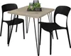 Bartisch Eirena 70x70x75 schwarz matt/eiche sägerau 14485 Produktbild-Vorschau 1