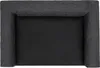 A top-down view of a dark gray dog bed with a quilted black interior. Produktbild-Vorschau