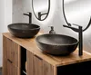 Umywalka Nablatowa Ceramiczna 52X39,5 Cm Czarny Mat Złoty Podgląd zdjęcia produktu 9