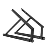 Two black metal bed frame hinges shown against a white background. Voir les images du produit