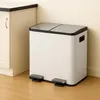 Relaxdays Mülleimer, 2 Fächer, je 15 Liter, entnehmbare Produktbild-Vorschau 3