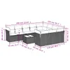 Design 11-tlg. Garten-Sofagarnitur mit Kissen Schwarz Poly Produktbild-Vorschau 7