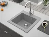 Granitspüle Sole Einbauspüle Küchenspüle Grau Beton 46,5 x Produktbild-Vorschau 4