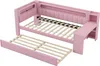 Gepolstertes Funktionsbett 90x200 mit Schreibtisch & LED, Produktbild-Vorschau 7