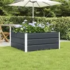 vidaXL Pflanzkübel Anthrazit 100 x 100 x 45 cm Stahl Produktbild-Vorschau 2