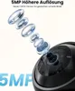 An exploded view of a camera lens assembly is shown, with the camera body visible at the bottom right. Text highlights the camera's resolution and sensor. Produktbild-Vorschau
