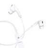 A pair of white USB-C earbuds with an inline remote. Produktbild-Vorschau
