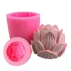 Silikon Gießformen Kerzengießform 3D Lotus Blumen Produktbild-Vorschau 5