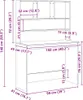 A diagram of a desk with dimensions labeled. Anteprima dell’immagine prodotto