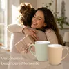 Kaffeetassen 4er Set einfarbig gerippt Pastellfarben Rillen Produktbild-Vorschau 5