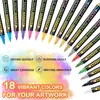 36 Farben Dual Tip Acrylstifte Wasserfest für Holz Leinwand Produktbild-Vorschau 3