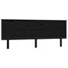 vidaXL Kopfteil Schwarz 204x6x82,5 cm Massivholz Kiefer -  Produktbild-Vorschau 3