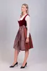 Edelnice Midi Dirndl Lilly Samt Rot 36 Produktbild-Vorschau 8