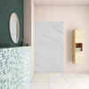 80x210cm weißes Marmormuster Duschrückwand Aluverbundplatte Produktbild-Vorschau 1