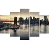 5-teiliges leinwandbild brooklyn-brücke in new york 150x100 Produktbild-Vorschau 3