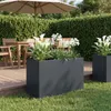 vidaXL Vaso da giardino antracite, 80 x 40 x 50 cm Anteprima dell’immagine prodotto 2