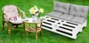 Amilian Palettenkissen SET Gartenkissen mit Rückenkissen Produktbild-Vorschau 4