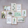 Bilderrahmen Holz 55x47cm Eiche Braun Weiß 10 Fotos 10x15 Produktbild-Vorschau 2