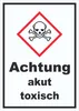 Schild akut toxisch Toxizität Totenkopf hochkant A4 Produktbild-Vorschau 1