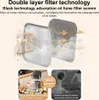 Collage showing a filter screen and two smaller images demonstrating product use. Produktbild-Vorschau