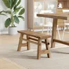 vidaXL Banc Naturel 100 x 29 x 43,5 cm Bois massif Teck Voir les images du produit 3
