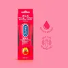 A product shot of Durex Play 2in1 Massage & Gleitgel Guarana 200ml on a pink background, with marketing icons. Podgląd zdjęcia produktu