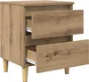 vidaXL Szafka nocna dąb Artisan 40 x 35 x 50 cm materiał Podgląd zdjęcia produktu 2
