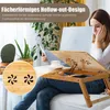 COSTWAY Bambus Laptoptisch klappbar, Notebooktisch Produktbild-Vorschau 4