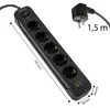 Vayox Steckdosenleiste 5-Fach Schuko 1,5m Schwarz | Produktbild-Vorschau 5