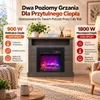 HOMAVO Szary kominek elektryczny 18 cali z szafką 900 Podgląd zdjęcia produktu 2
